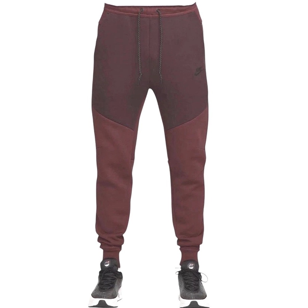 Nike Sportswear Tech Fleece Joggers Team Red Burgundy Sweatpants Tapered Pants M